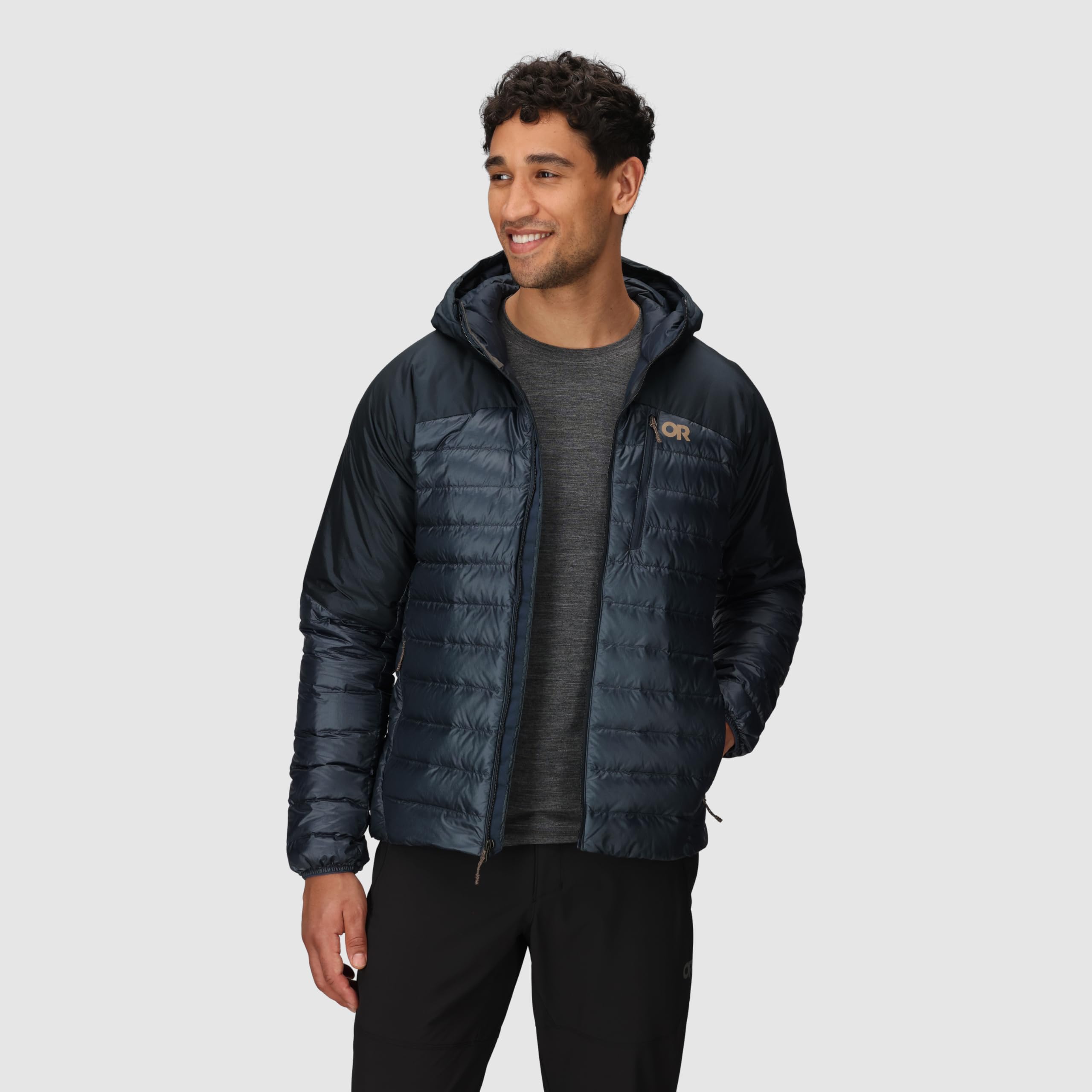 Amazon.com: Outdoor Research Men's Helium Down Hoodie, Atlantic, S
